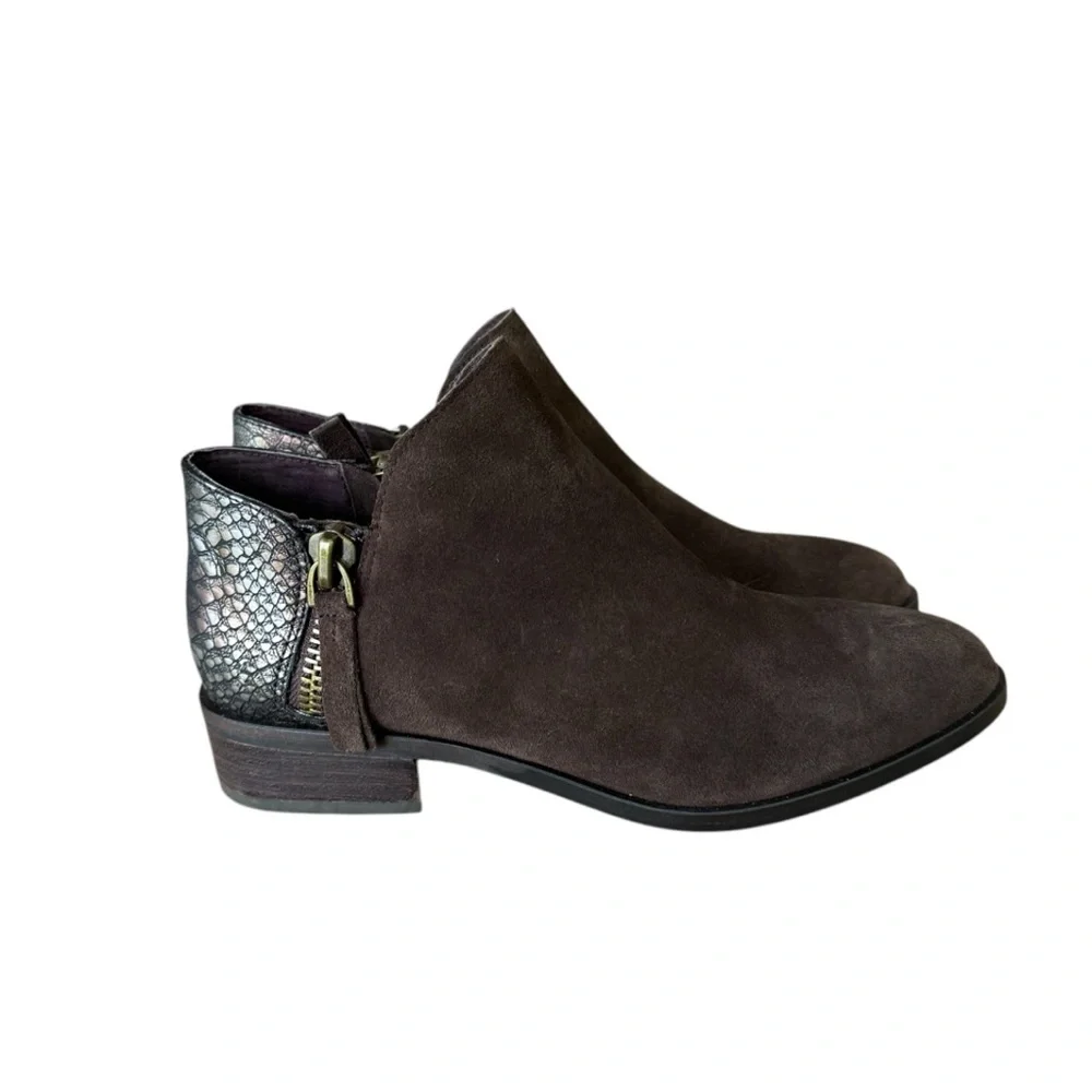Very Volatile Los Angeles Suede Leather Upper Ankle Boots Double Sided Zipper